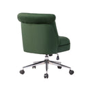 Height Adjustable Fabric Upholstery Office Chair, Ginger/Green