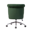 Height Adjustable Fabric Upholstery Office Chair, Ginger/Green