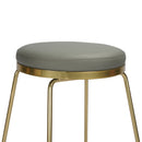 Modern Counter Height Stool with Gold Frame
