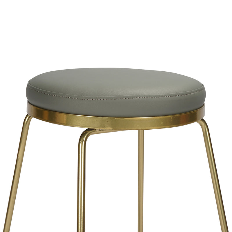 Modern Counter Height Stool with Gold Frame