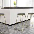 Modern Counter Height Stool with Gold Frame