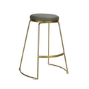 Modern Counter Height Stool with Gold Frame