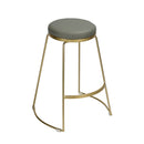 Modern Counter Height Stool with Gold Frame