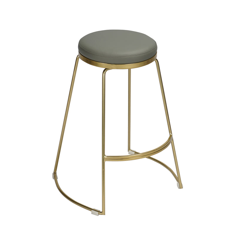 Modern Counter Height Stool with Gold Frame