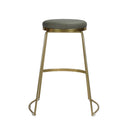 Modern Counter Height Stool with Gold Frame
