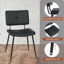 Set of 2 Modern Dining Chairs - Black