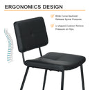 Set of 2 Modern Dining Chairs - Black