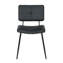 Set of 2 Modern Dining Chairs - Black