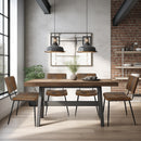 Modern Faux Leather Dining Chair with Black Metal Legs – Set of 4