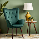 Elegant Velvet Accent Chair - Green