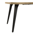 Lancelot 63" Walnut Dining Table for 6 – Modern Design with Black Metal Legs, Easy 20-Minute Assembly