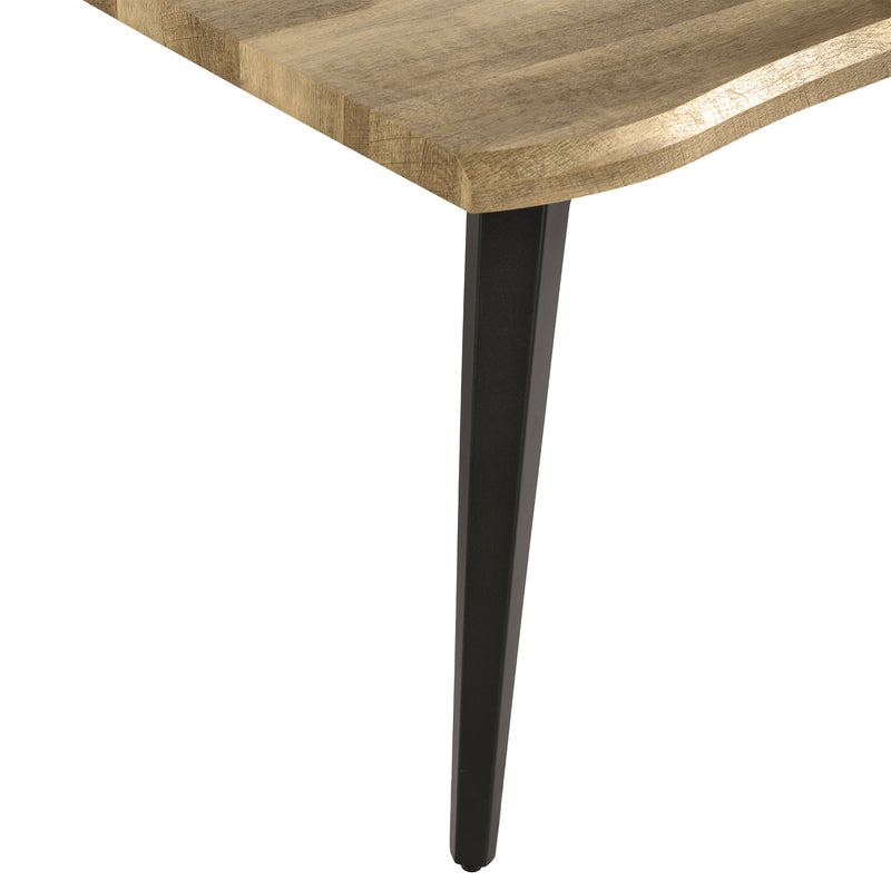 Lancelot 63" Walnut Dining Table for 6 – Modern Design with Black Metal Legs, Easy 20-Minute Assembly