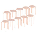 Set of 10 Eiffel Metal Stools – Stackable & Durable (Apricot, Blue, Grey)