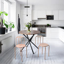 Set of 10 Eiffel Metal Stools – Stackable & Durable (Apricot, Blue, Grey)