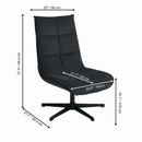 Lucks Fabric Swivel Accent Chair – Grey