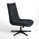 Lucks Fabric Swivel Accent Chair – Grey