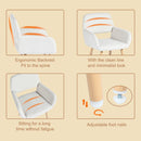 Set of 2 Modern BEIGE LIGHT LEG/SUEDE BROWN Fabric Armchair with Metal Legs in Wood Finish