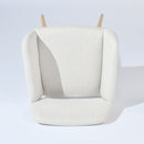 Set of 2 Modern BEIGE LIGHT LEG/SUEDE BROWN Fabric Armchair with Metal Legs in Wood Finish