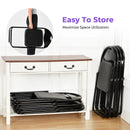 Sets of 2 & 4 Modern Black Folding Chair Set