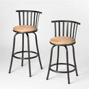 Adjustable 24/29In Height Barstools - Set of 2, Swivel, Comfortable Cushion Seat