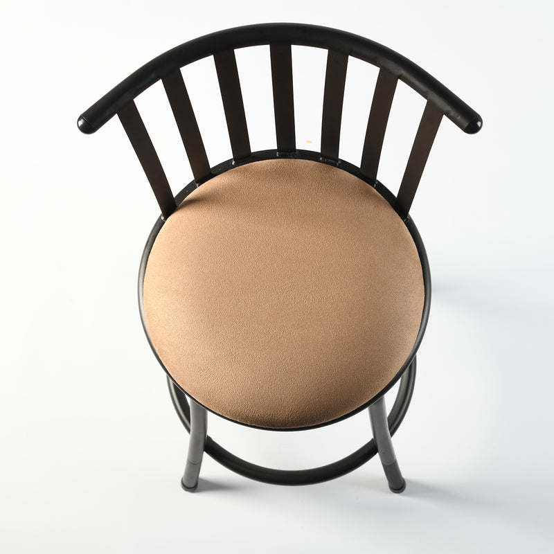 Adjustable 24/29In  Height Barstools - Elegant Metal Backrest & Comfortable Padded Seat