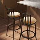 Adjustable 24/29In Height Barstools - Set of 2, Swivel, Comfortable Cushion Seat