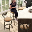 Adjustable 24/29In Height Barstools - Set of 2, Swivel, Comfortable Cushion Seat