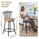 Set of 3 24" Swivel Counter Stool – Stylish Comfort for Your Kitchen or Bar
