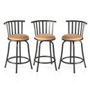 Set of 3 24" Swivel Counter Stool – Stylish Comfort for Your Kitchen or Bar