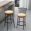 Set of 2 Swivel Counter Stools – 24" Seat Height, Ergonomic Design, Sturdy Metal Frame