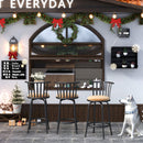 Set of 2 Swivel Counter Stools – 24" Seat Height, Ergonomic Design, Sturdy Metal Frame