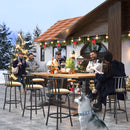 Set of 2 Swivel Counter Stools – 24" Seat Height, Ergonomic Design, Sturdy Metal Frame