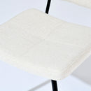 Modern 5-Piece Dining Set with Beige Upholstered Chairs