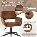 Adjustable 360° Swivel Office Chair - Ergonomic Design with Faux Suede Upholstery