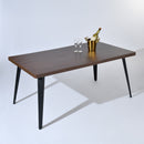 Modern 5-Piece Dining Set – Brown Chairs