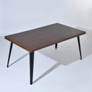 Modern Dining Table for 4-6 People – Sturdy Metal Legs, Available in Dark Brown & White Marble