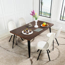 Modern Dining Table for 4-6 People – Sturdy Metal Legs, Available in Dark Brown & White Marble