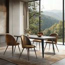 Modern 5-Piece Dining Set – Brown Chairs