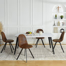 Modern 5-Piece Dining Set with Rustic Chairs