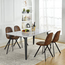 Modern 5-Piece Dining Set with Rustic Chairs
