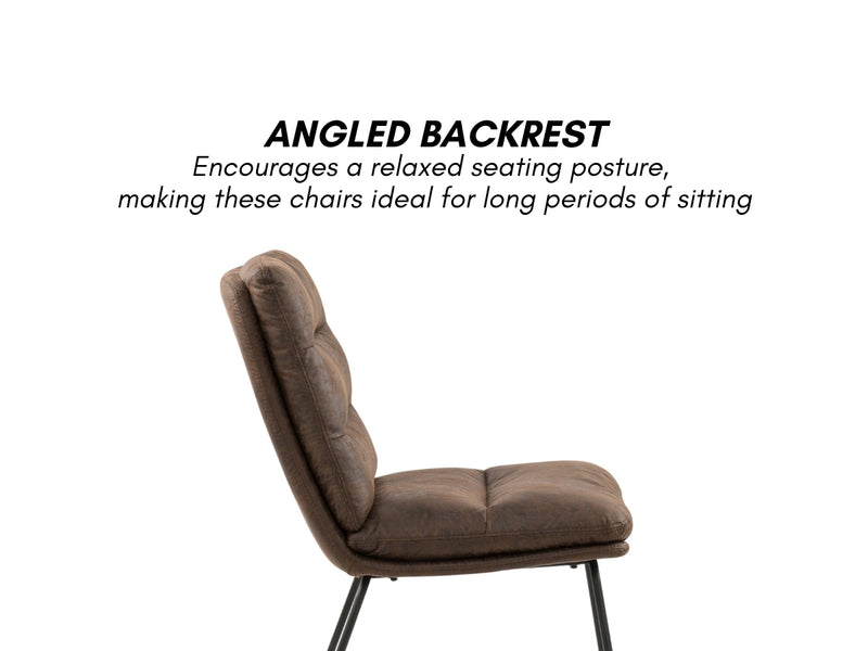STEFFEN Mid-Century Modern Upholstered Dining Chairs(Set of 2)