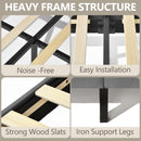 Summit Upholstered Bed Frame with Drawer Storage & USB Charging Port – Twin & Queen Size, Beige & Grey Colors