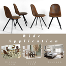 Modern 5-Piece Dining Set with Rustic Chairs