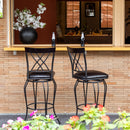 Wichita 29" Industrial Swivel Bar Stools - Set of 2 (Black)