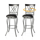Wichita 29" Industrial Swivel Bar Stools - Set of 2 (Black)