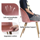 Rose Velvet Dining Chairs Set of 2