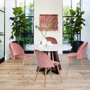 Rose Velvet Dining Chairs Set of 2