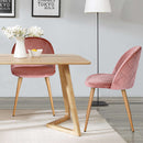 Rose Velvet Dining Chairs Set of 2