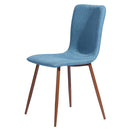 Modern Fabric Dining Chair - Upholstered Seat with Golden Powder-Coated Legs (Set of 4)