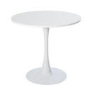 Modern Round Dining Table – Tulip-Style Pedestal Table, Available in Black & White (31.5")